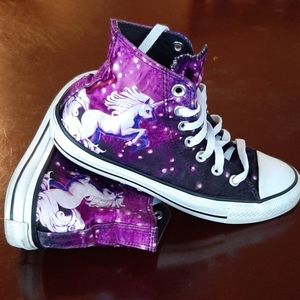 Limited edition purple galaxy unicorn converse